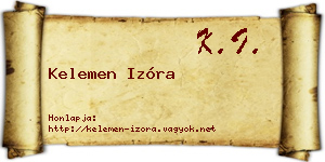 Kelemen Izóra névjegykártya